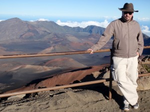 Atop the volcano