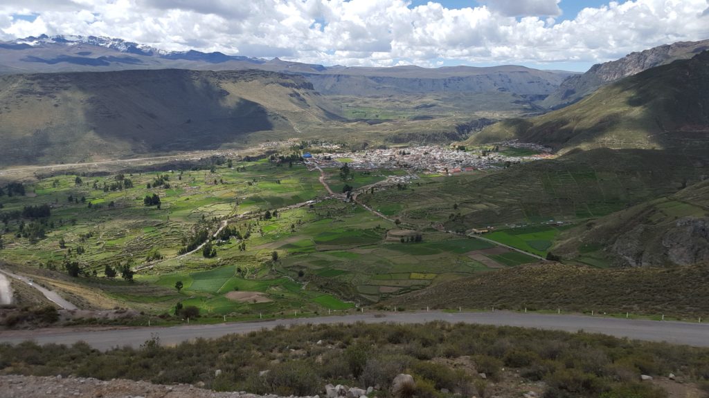 Nestled in the Andes.